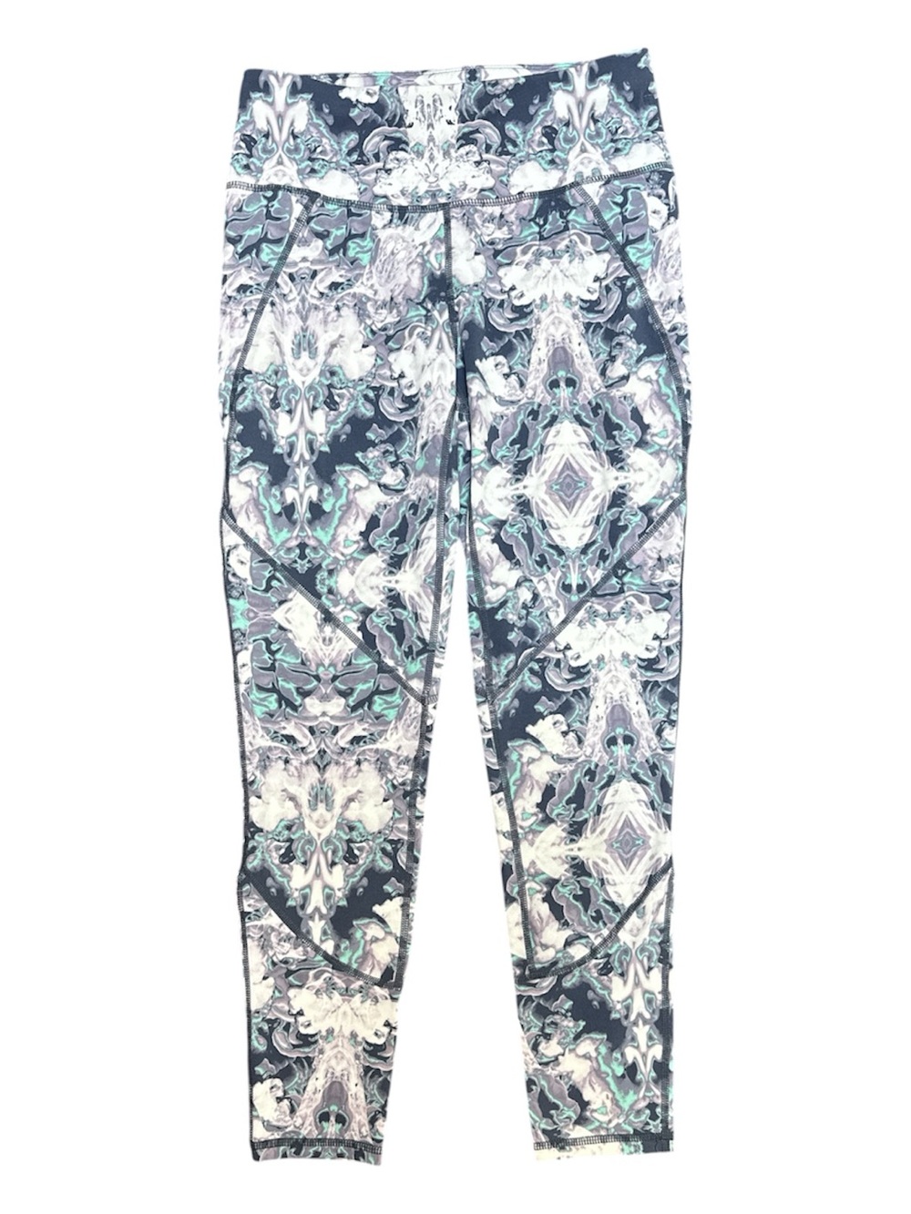 Sweaty Betty Purple, Mint & White Marble-Print Performance Leggings XS